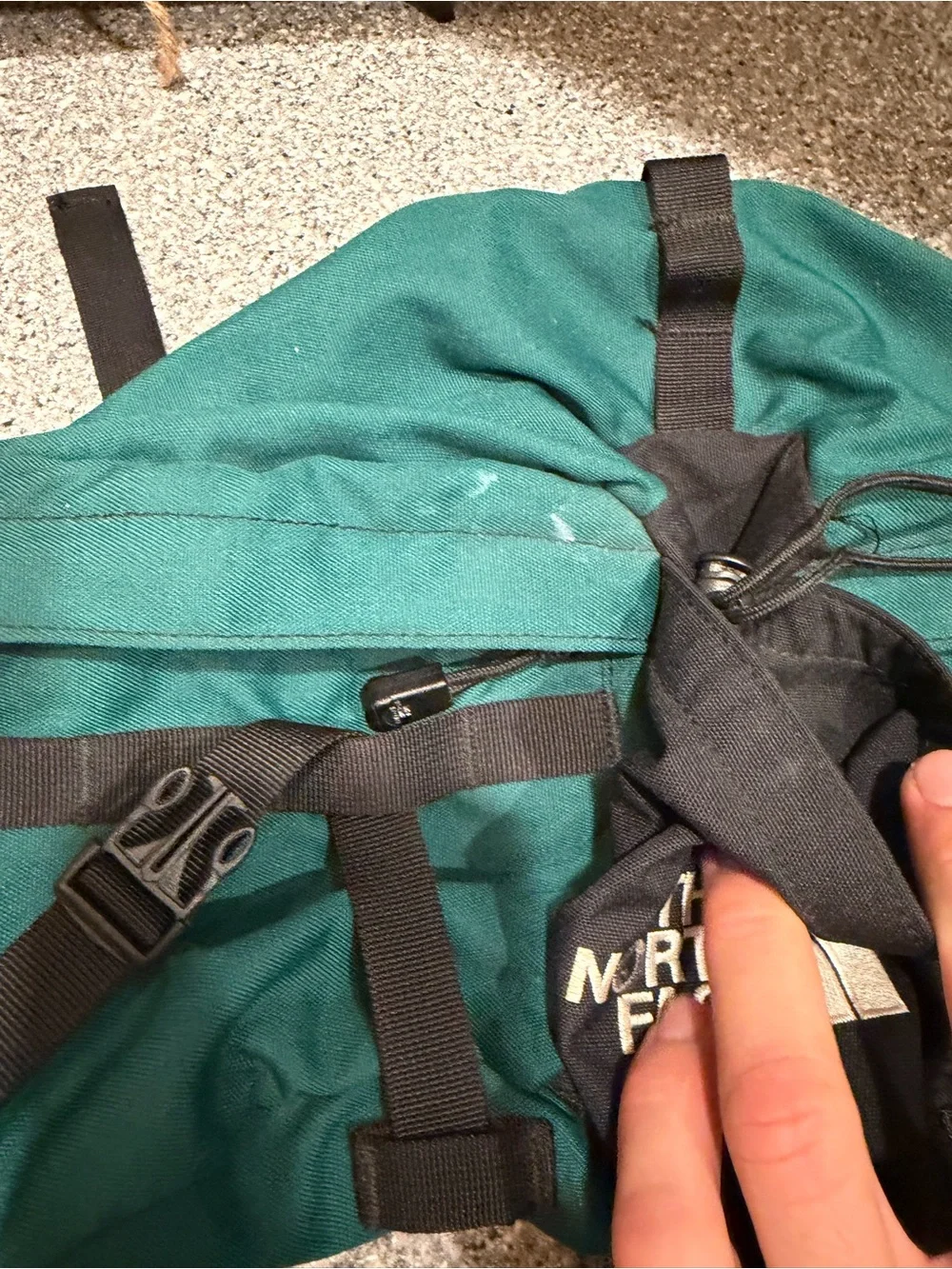 Vintage The North Face Men's Green Travel Waist Pack